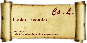 Cseke Levente névjegykártya
