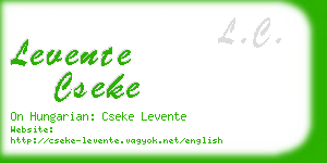 levente cseke business card
